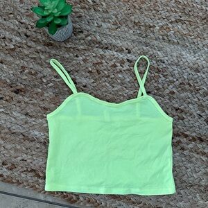 NEON YELLOW CROP TANK